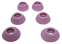 Амбушюры силиконовые насадки для вакуумных наушников и гарнитур овальные, 3 пары, размер S/M/L фиолетовые