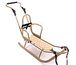 Санки Adbor Piccolino з регульованою ручкою (сірий), фото 2