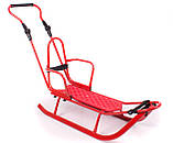 Санки Adbor Piccolino з регульованою ручкою (сірий), фото 3