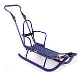 Санки Adbor Piccolino з регульованою ручкою (сірий), фото 4