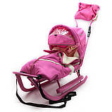 Санки Adbor Piccolino DeLux (повний комплект санок), червоні, фото 6