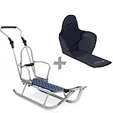 Санки з ручкою і матрацом Adbor Piccolino (червоний), фото 4