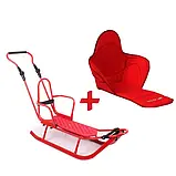 Санки з ручкою і матрацом Adbor Piccolino (сірий), фото 3