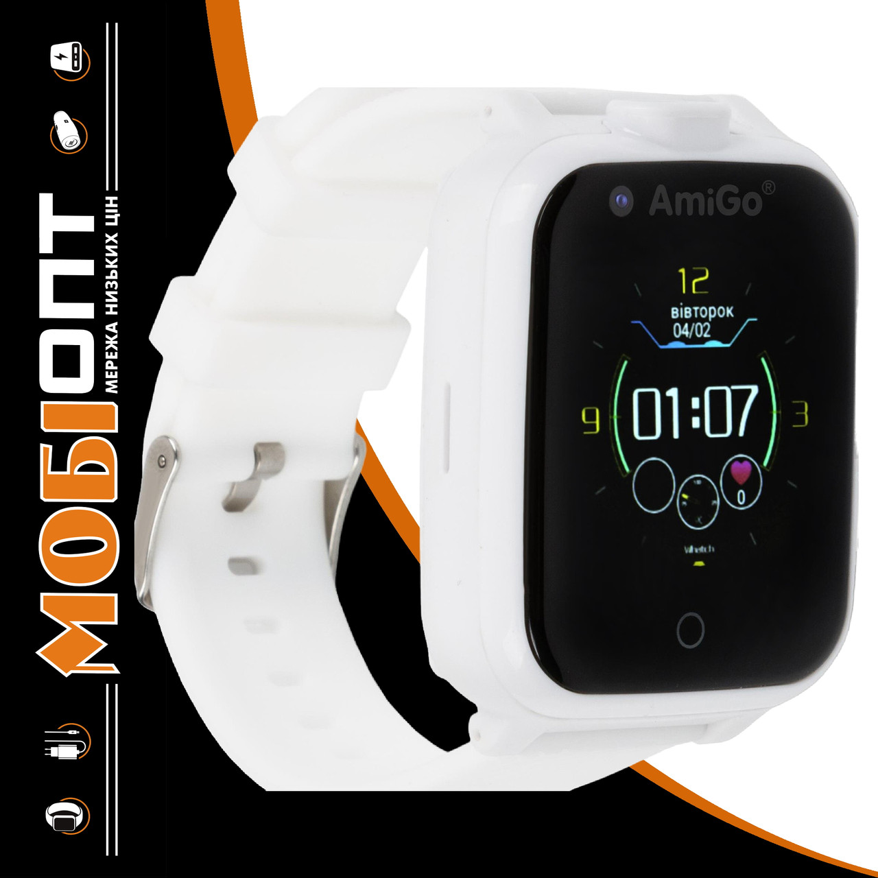 Smart Watch AmiGo GO006 GPS 4G WIFI White UA UCRF