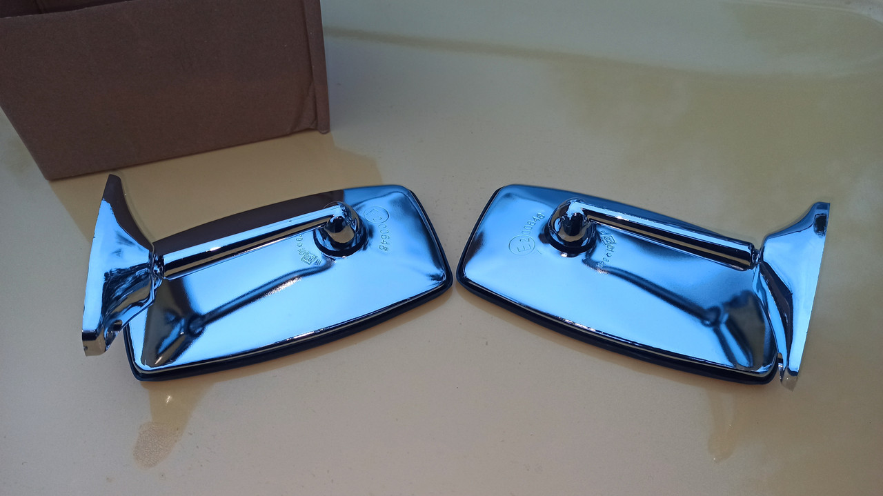 Дзеркало 2101, 2102, 2103, 2106 хром пластикова ніжка комплект 2 штуки CS-20