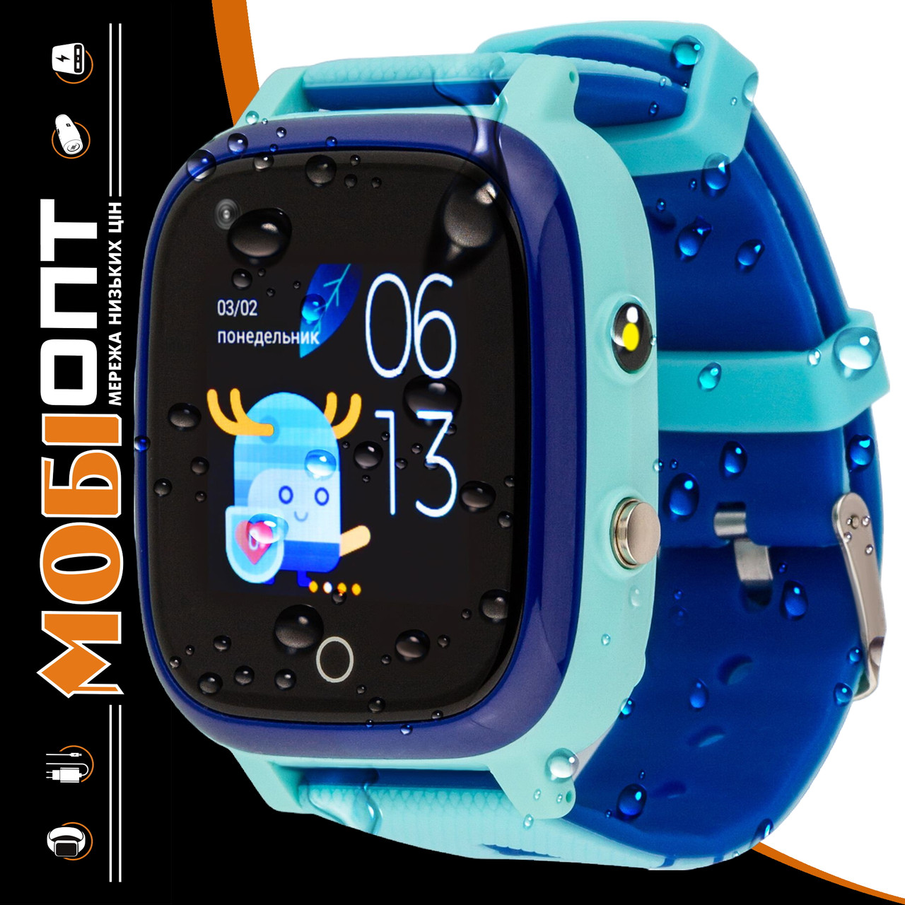 Smart Watch AmiGo GO005 4G WIFI Thermometer Blue