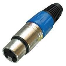 Гніздо CANON (XLR) 3pin, під шнур, синій корпус