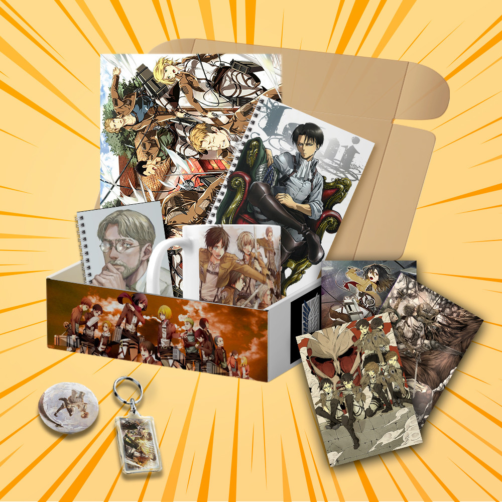 Подарунковий бокс Аніме Attack on Titan 10 предметів (Випадкові зображення)
