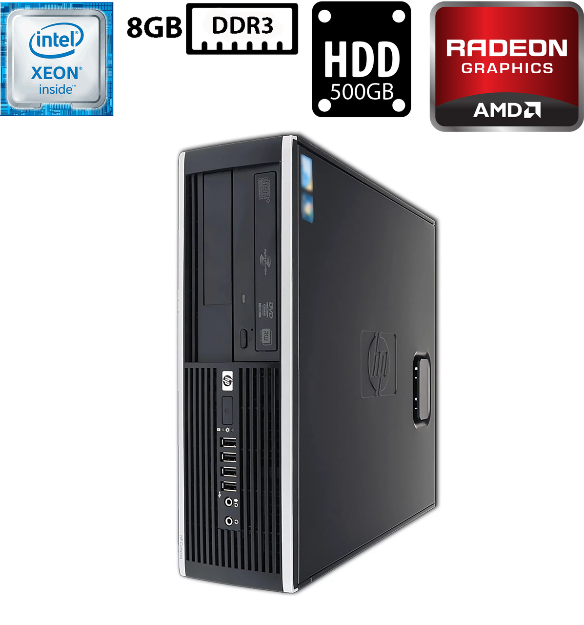 Комп'ютер HP Compaq Elite 8300 SFF/Xeon E3-1220 v2 3.10GHz/8GB DDR3/HDD 500GB/AMD HD Graphics 7300 512MB Б/В