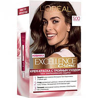 Стійка крем-фарба для волосся L'Oreal Paris Excellence Creme 5.00 Світло-каштановий (3600523781126)