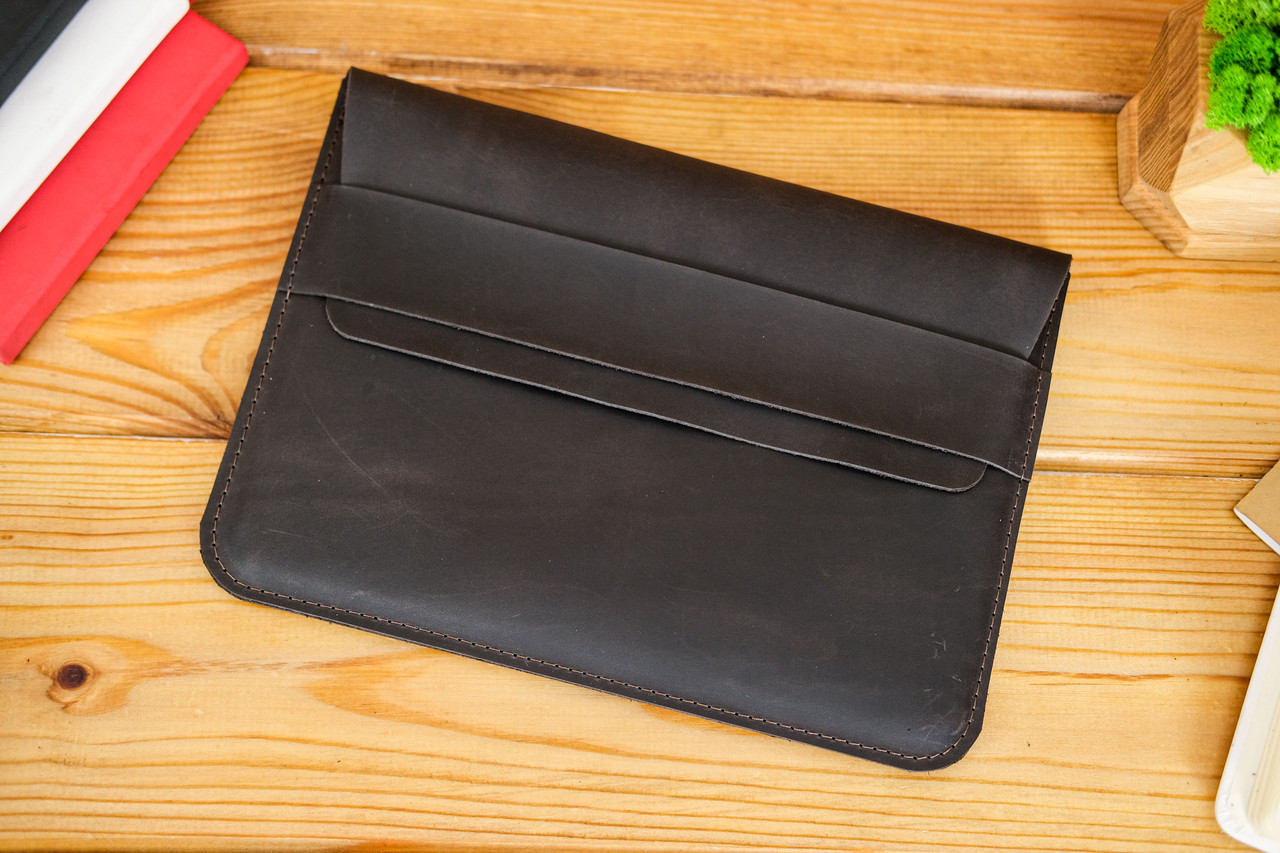 Чохол для iPad Дизайн №24 з натуральної шкіри колір Шоколад