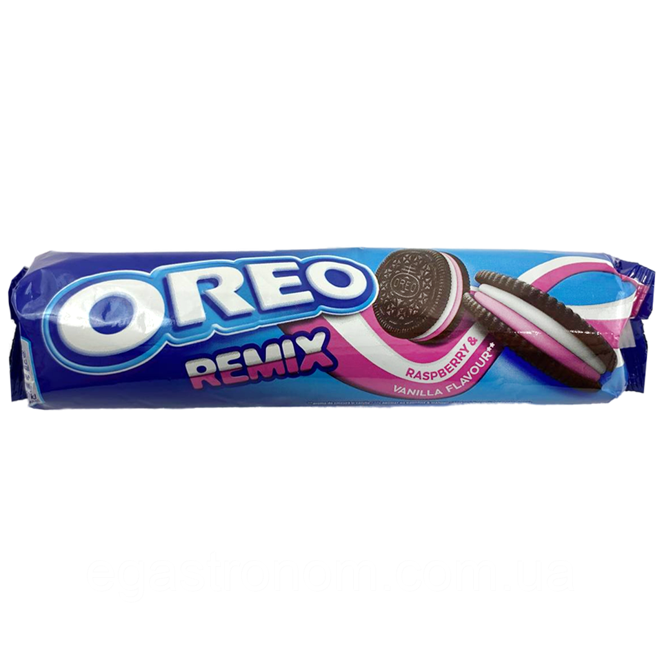 Печиво малина і ваніль Орео Oreo raspberry vanilla 157g 16шт/ящ (Код: 00-00014026)