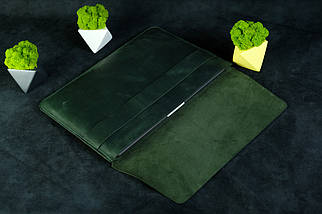 Чохол для iPad Дизайн №24 з натуральної шкіри колір Зелений, фото 2