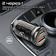 Автомобільний зарядний пристрій Promate TransDrive-65W USB-C, USB-A Black (transdrive-65w), фото 2