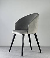 Мягкий стул с деревянными ножками "Милано" цвет Серый