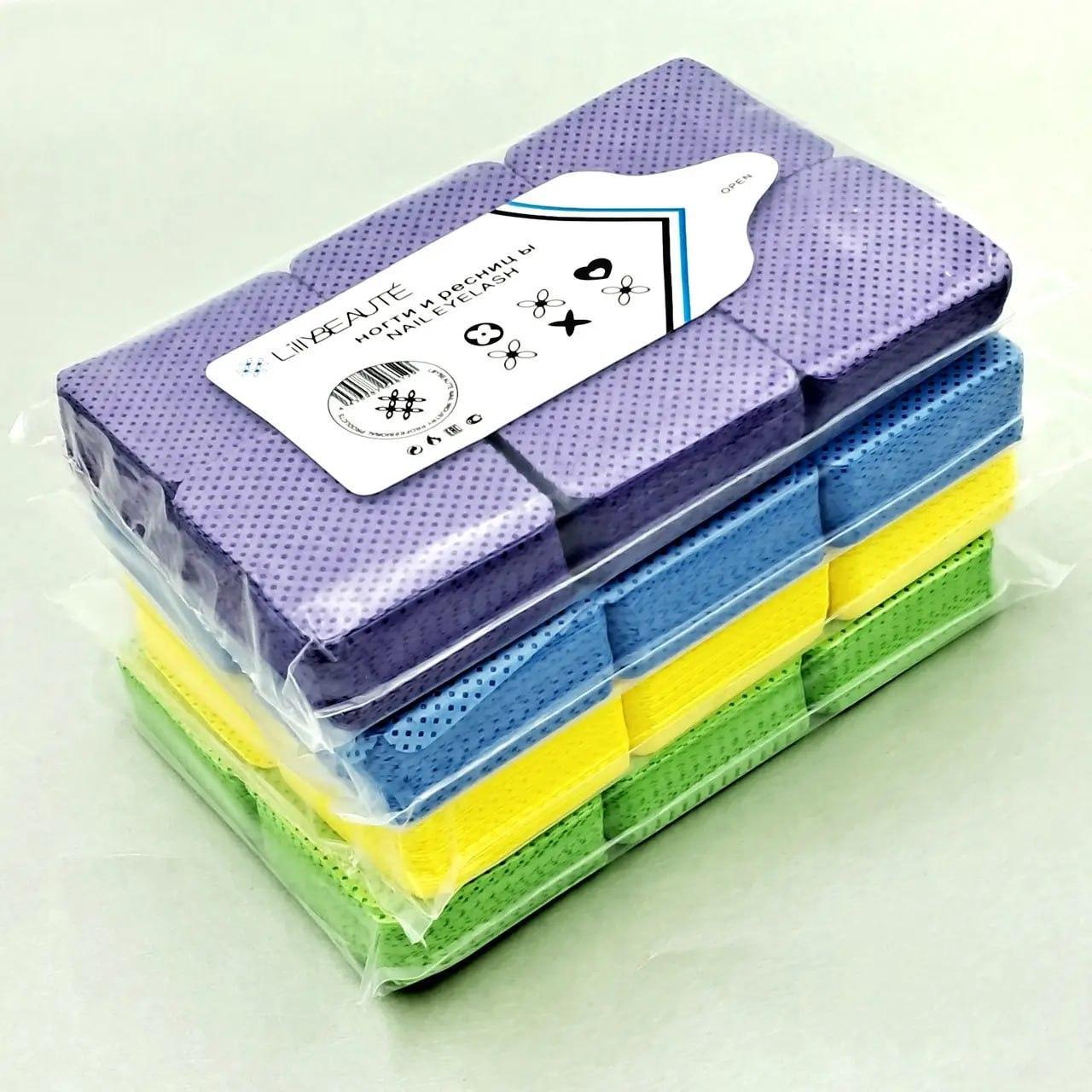 Безворсові серветки, перфоровані Lilly beaute 5*5 см 300 шт.