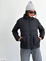 Куртка женская повседневная спортивная прогулочная короткая молодежная с капюшоном на молнии размеры 42-48