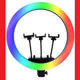 Кільцева LED-лампа RGB MJ18 45 см 220 V 3 кріп.тел + пульт + чохол ORG, фото 3