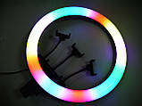 Кільцева LED-лампа RGB MJ18 45 см 220 V 3 кріп.тел + пульт + чохол ORG, фото 7