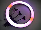 Кільцева LED-лампа RGB MJ18 45 см 220 V 3 кріп.тел + пульт + чохол ORG, фото 8