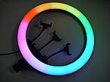 Кільцева LED-лампа RGB MJ18 45 см 220 V 3 кріп.тел + пульт + чохол ORG, фото 9