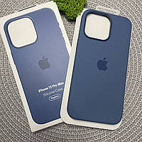 Чехол Silicone Case MagSafe with (Animation) iPhone 15 Pro Max Winter Blue-Голубой