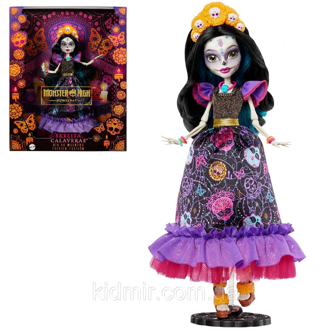 Monster High Skelita Calaveras HNF96 Лялька Монстр Хай Скеліта Калаверас День мертвих, фото 1