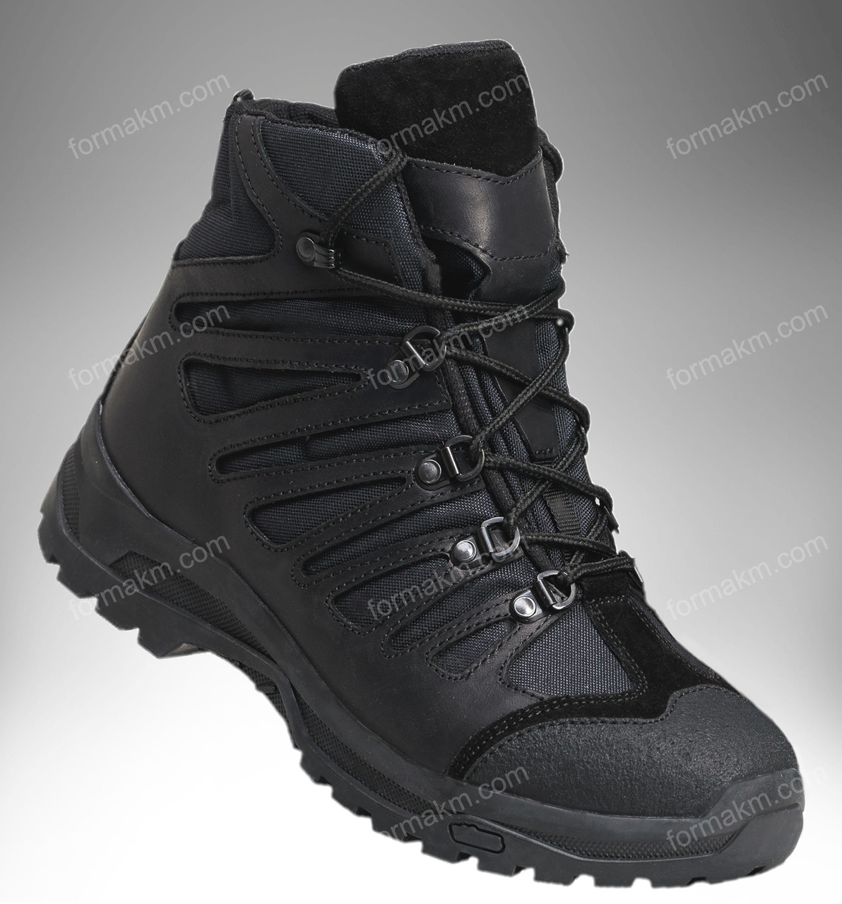 Зимові тактичні черевики / утеплене тактичне взуття на хутрі TELEMARK Mid (black)
