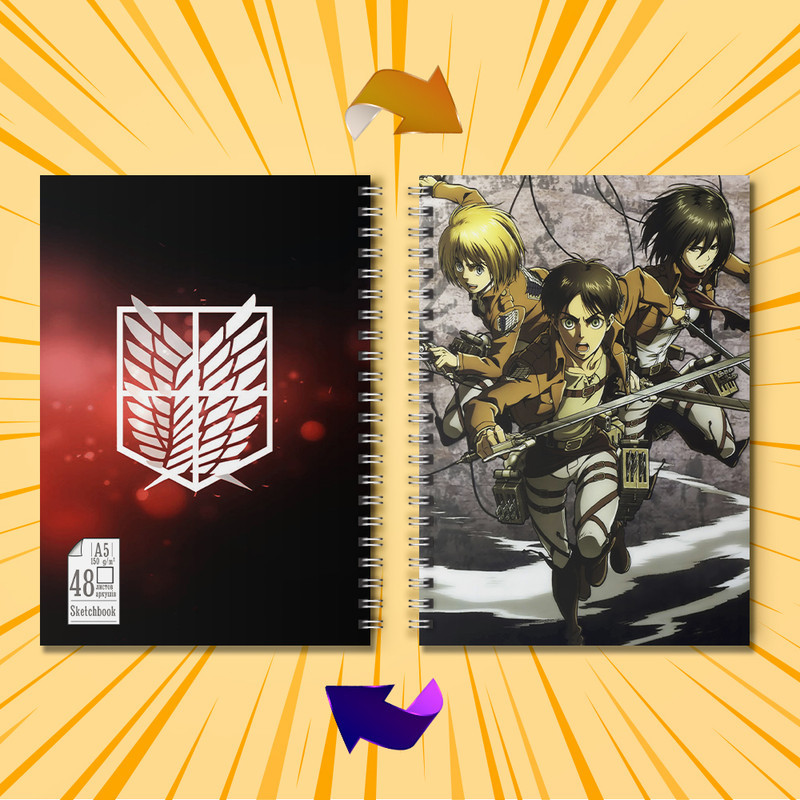 Скетчбук А5 48 арк. 150 гр.м² Attack on Titan 011