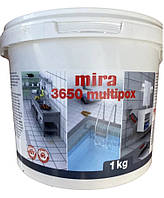 Затирка фуга Mira 3650 Multipox епоксидна колір білий двокомпонентна для швів плитки та каменю фуга (Міра Мультіпокс) відро 1 кг