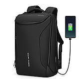 Рюкзак для ноутбука 17.3 дюйма Mark Ryden MR9031YSJ водостійкий з трьома відділеннями (Чорний), фото 10