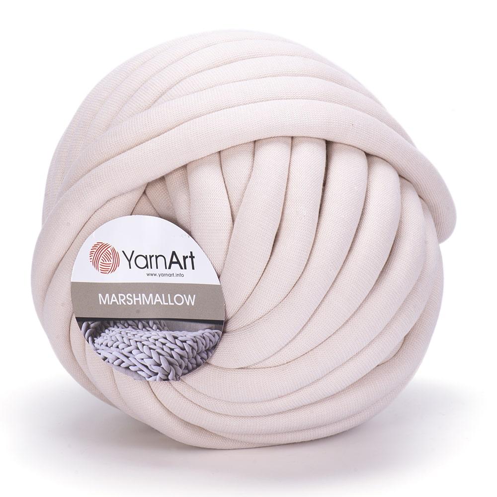 Пряжа товста трикотажна YarnArt Marshmallow, Кремовий №919, (ЯрнАрт Маршмеллоу) 750гр., 30м.