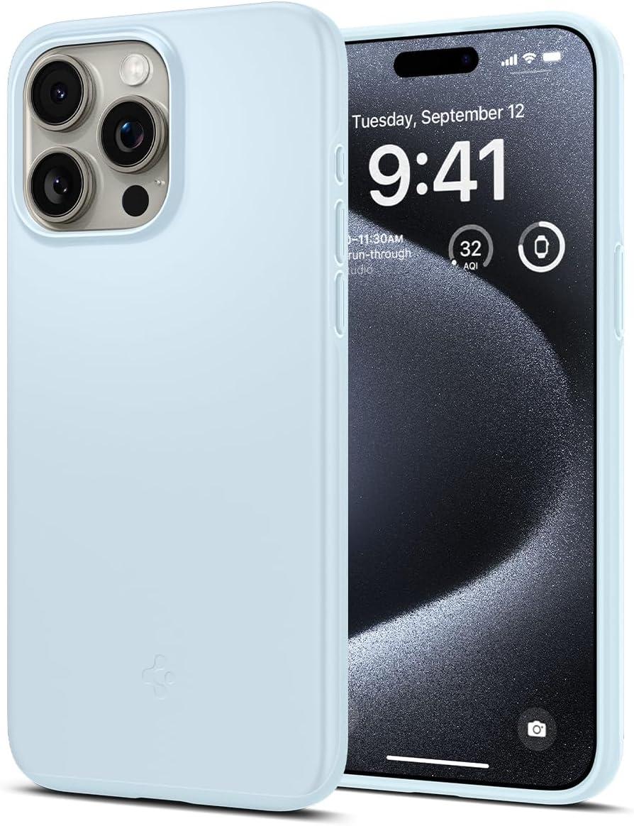 Чохол Spigen для iPhone 15 Pro — Thin Fit, Mute Blue (ACS06693), фото 1
