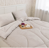 Набор Одеяло зимнее евро 200х220 двуспальное + 2 двухкамерные подушки 50х70 Велюр Soft Pearl двусторонний