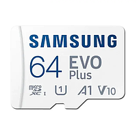 Карта памяти Samsung EVO Plus 64GB microSD + SD адаптер SCC