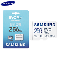 Карта памяти Samsung EVO Plus 256GB microSD + SD адаптер SCC