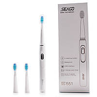 Зубна щітка електро доросла SEAGO SG 551 Rechargeable Sonic White SAA SCC