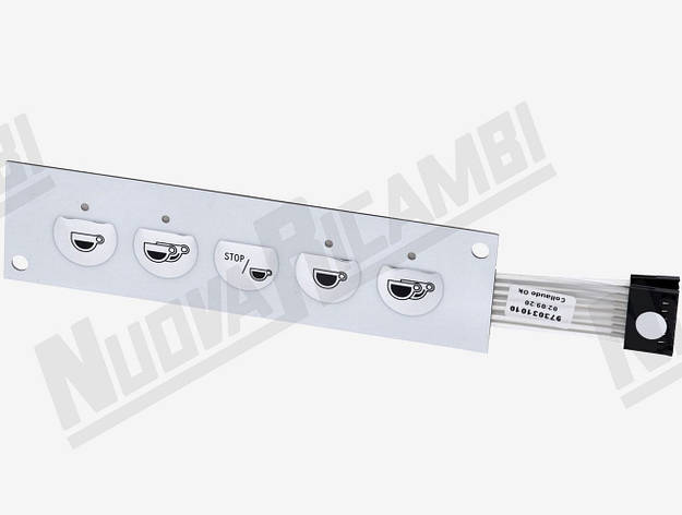 Мембрана сенсорної панелі на 5 кнопок - 4 діоди - для кавоварки CASADIO QUINDICI / FAEMA E98 R / CIMBALI M27 RE ( 973031010 ), фото 1