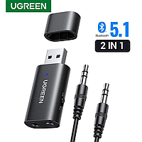 Автомобильный Bluetooth-приемник UGREEN CM523 Bluetooth 5.1 AUX 3.5 мм 2 в 1 SCC