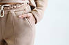 Костюм жіночий з укороченим світшотом і штани палацо турецька тринитка колір беж, фото 8