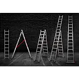 Драбина алюмінієва 3-секційна Квітка PRO (3х9 щаблів) (110-9309), фото 7