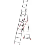 Драбина алюмінієва 3-секційна Квітка PRO (3х9 щаблів) (110-9309), фото 9