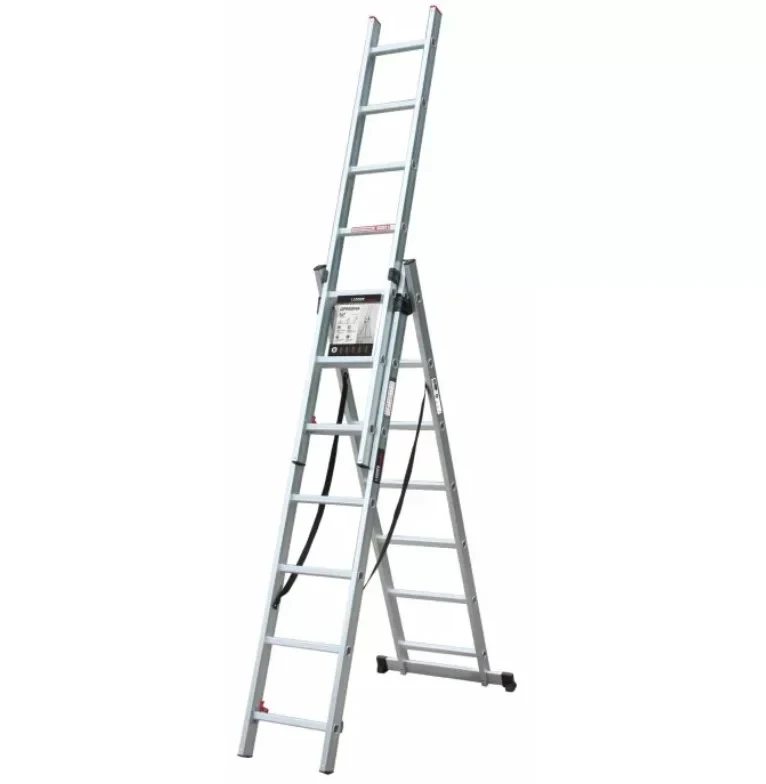 Драбина алюмінієва 3-секційна LADDER STANDARD (3х7 щаблів) (190-9307)
