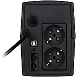 Лінійно-інтерактивне ДБЖ 2E DD650, 650VA/360W, LCD, USB, 2XSCHUKO (2E-DD650), фото 4
