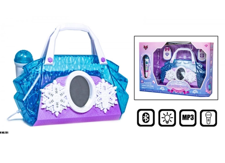 Дитяча сумочка-колонка з мікрофоном і світломузикою. 1087383333