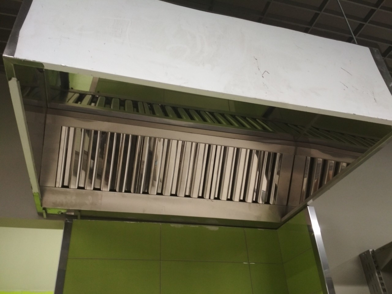 Витяжний зонт з фільтрами пристінний з нержавіючої сталі, фото 1