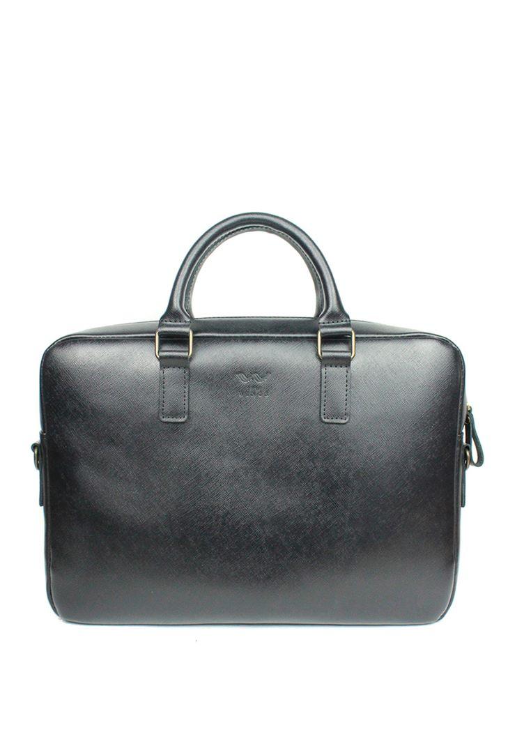 Шкіряна ділова сумка Briefcase 2.0 чорний Саф'яно