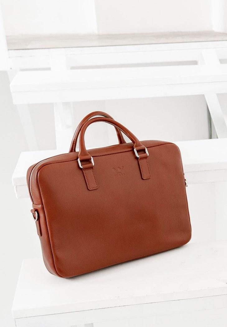 Шкіряна ділова сумка Briefcase 2.0 світло-коричневий