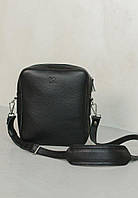 Шкіряна сумка Challenger S чорна флотар