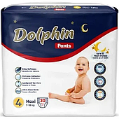 Підгузки Трусики дитячі Dolphin 4 maxi 7-18 кг 30 шт